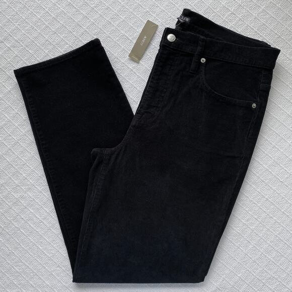 NWT J. Crew Black High Rise 11.5" Straight Leg Corduroy Pant Minimalist Size 31 - Picture 10 of 15